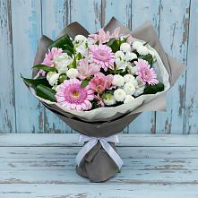 Букет цветов из:  Герберы, Альстромерии и Хризантемы #REPLACE_PRED# Лихославле