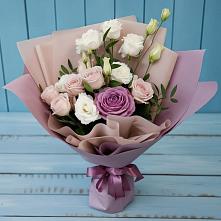 Букет цветов из:  Розы и Лизиантусы в Лихославле