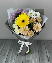 Букет цветов из:  Розы, Герберы и Хризантемы #REPLACE_PRED# Лихославле