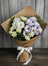 Букет цветов из:  Хризантемы и Розы в Лихославле
