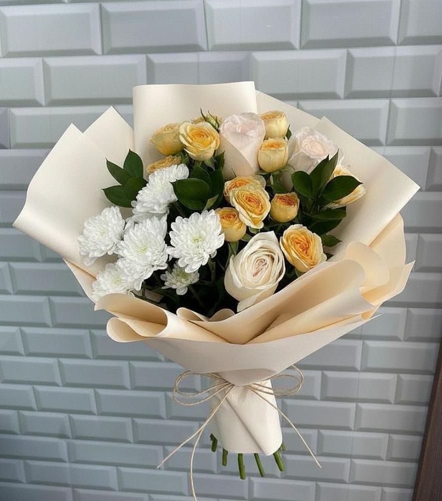 Букет цветов из: Розы и Хризантемы в Лихославле
