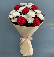 Букет цветов из:  Розы и Хризантемы в Лихославле
