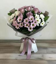 Букет цветов из:  Хризантемы и Розы в Лихославле
