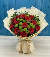 Букет цветов из:  Розы и Хризантемы в Лихославле