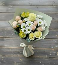 Букет цветов из:  Альстромерии, Розы и Хризантемы #REPLACE_PRED# Лихославле