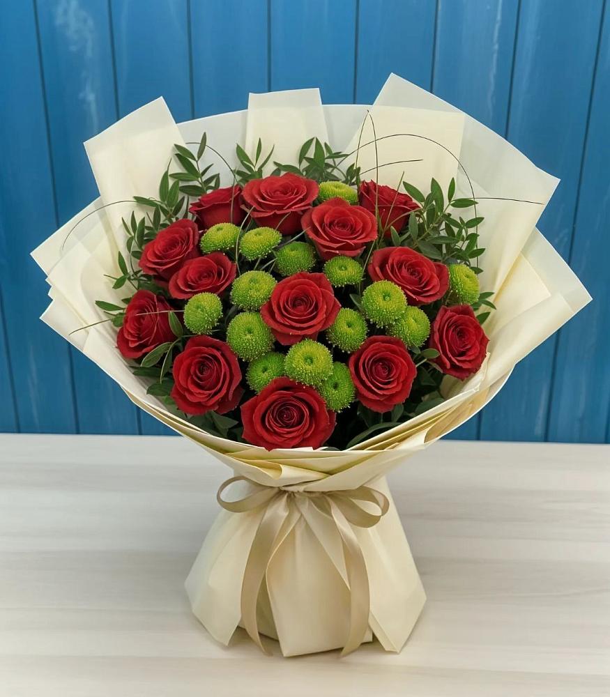 Букет цветов из: Розы и Хризантемы в Лихославле