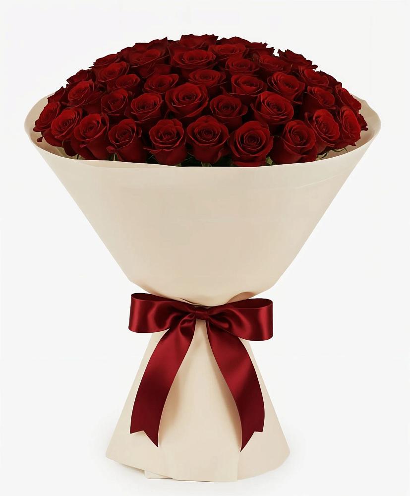 Букет 101 Бордовая роза Блэк Бакарра в Лихославле