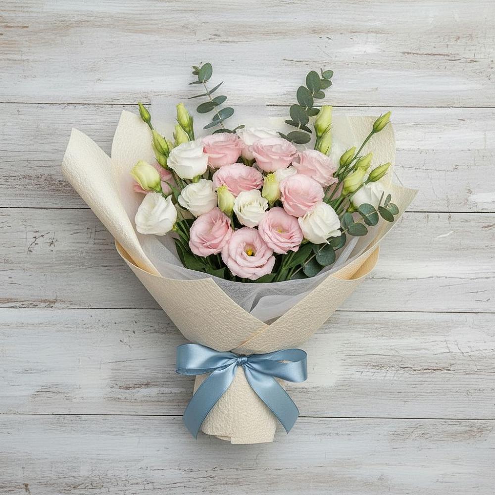 Букет цветов из: Лизиантусы в Лихославле